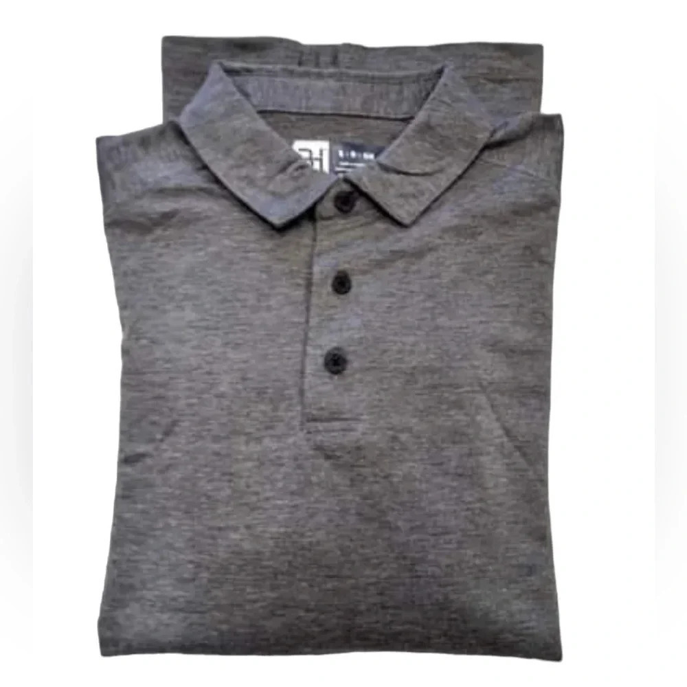 Ben Hogan Long Sleeve Ottoman Golf Polo Shirt Size Small